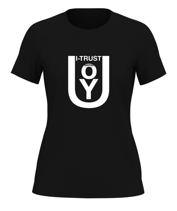 womans i trust christ black crew neck 01 new Gift Good News Womans I-Trust T-Shirt