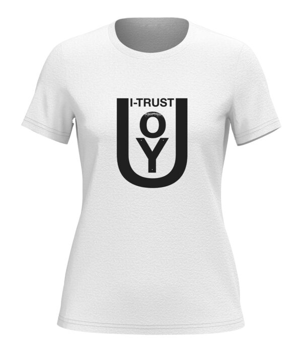 womans i trust christ white crew neck 01 new Gift Good News Womans I-Trust T-Shirt
