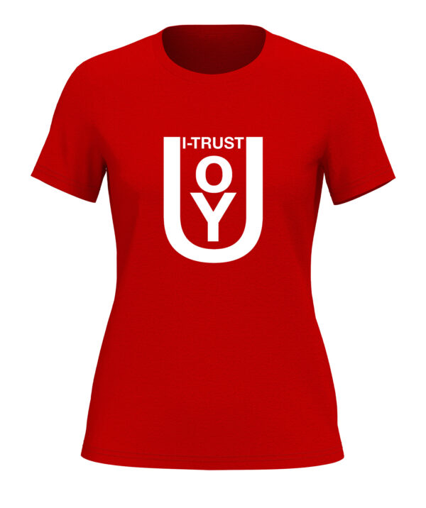 womans i trust red crew neck 01 new Gift Good News Womans I-Trust T-Shirt