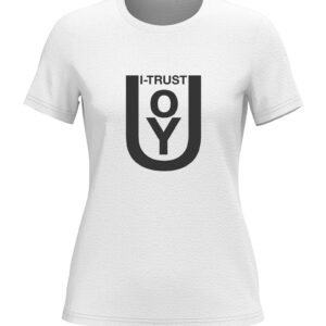 womans i trust white crew neck 01 new Gift Good News Womans I-Trust T-Shirt