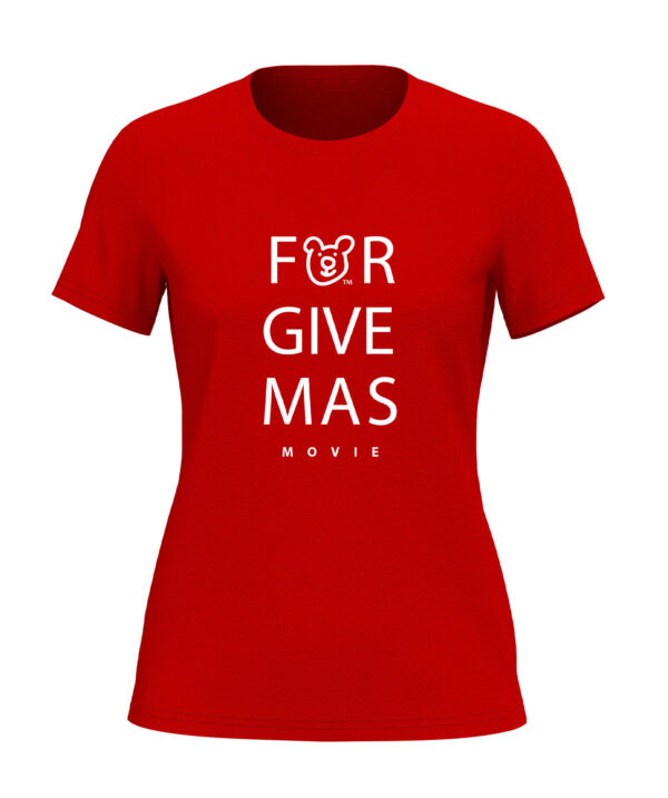 womens forgivemas fitted bear Gift Good News Womens FORGIVEMAS Movie T-Shirt
